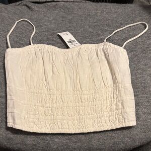 Abercrombie & Fitch White Crop Top
